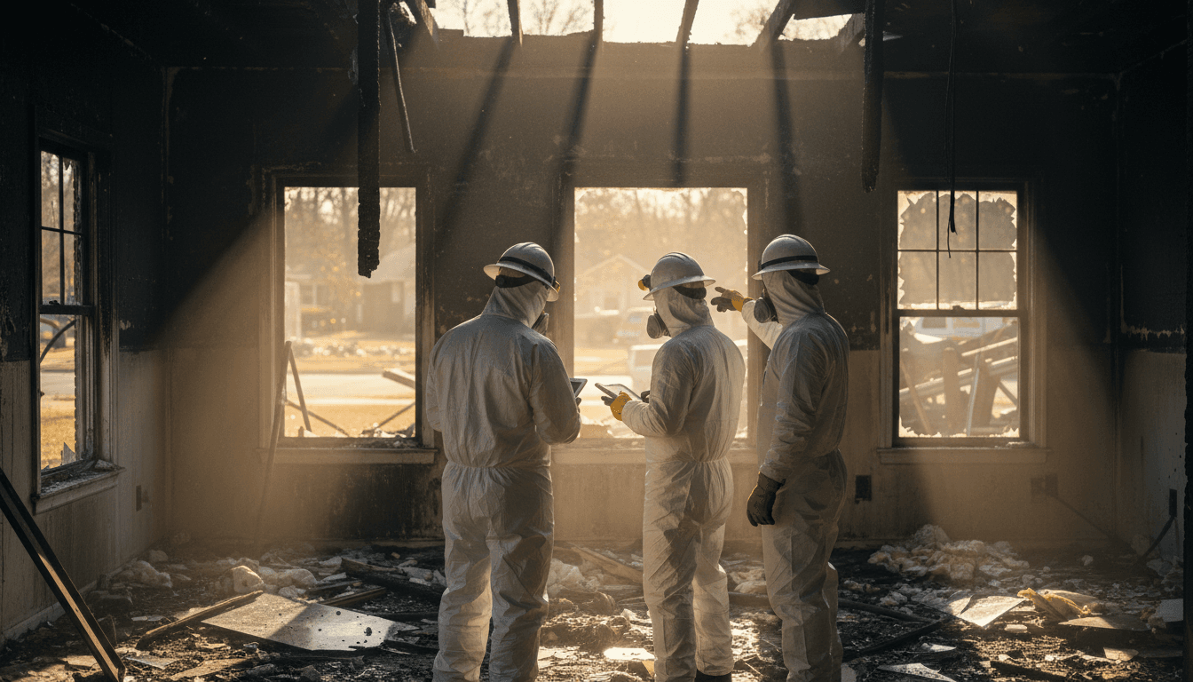 Fire damage restoration in Concord